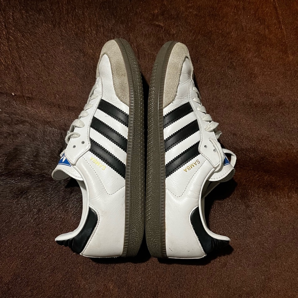 adidas Originals Samba White Black Gum Athletic Shoes